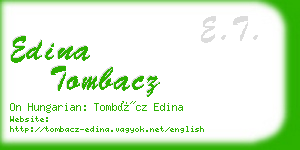 edina tombacz business card